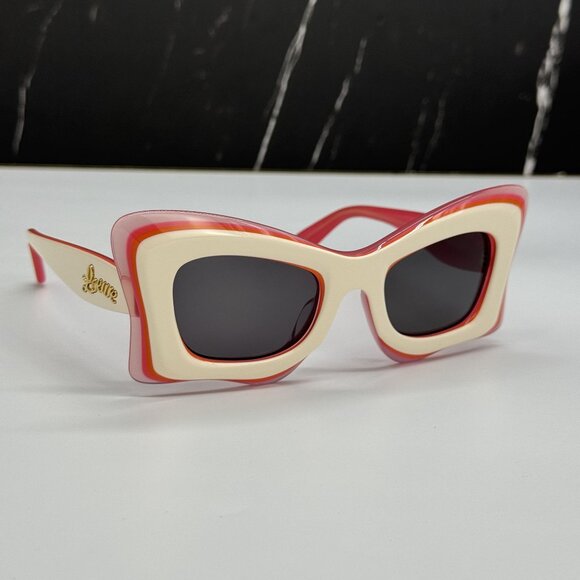 NEW LOEWE LW40140U 59A WOMEN SUNGLASSES BLACK CAT EYE LOEWE EYEWEAR - Picture 3 of 11